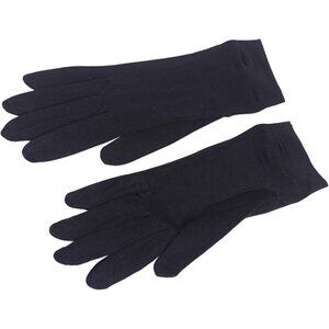 Women's Black Pure Silk Sunscreen UV Protection Silk Elastic Index Gloves